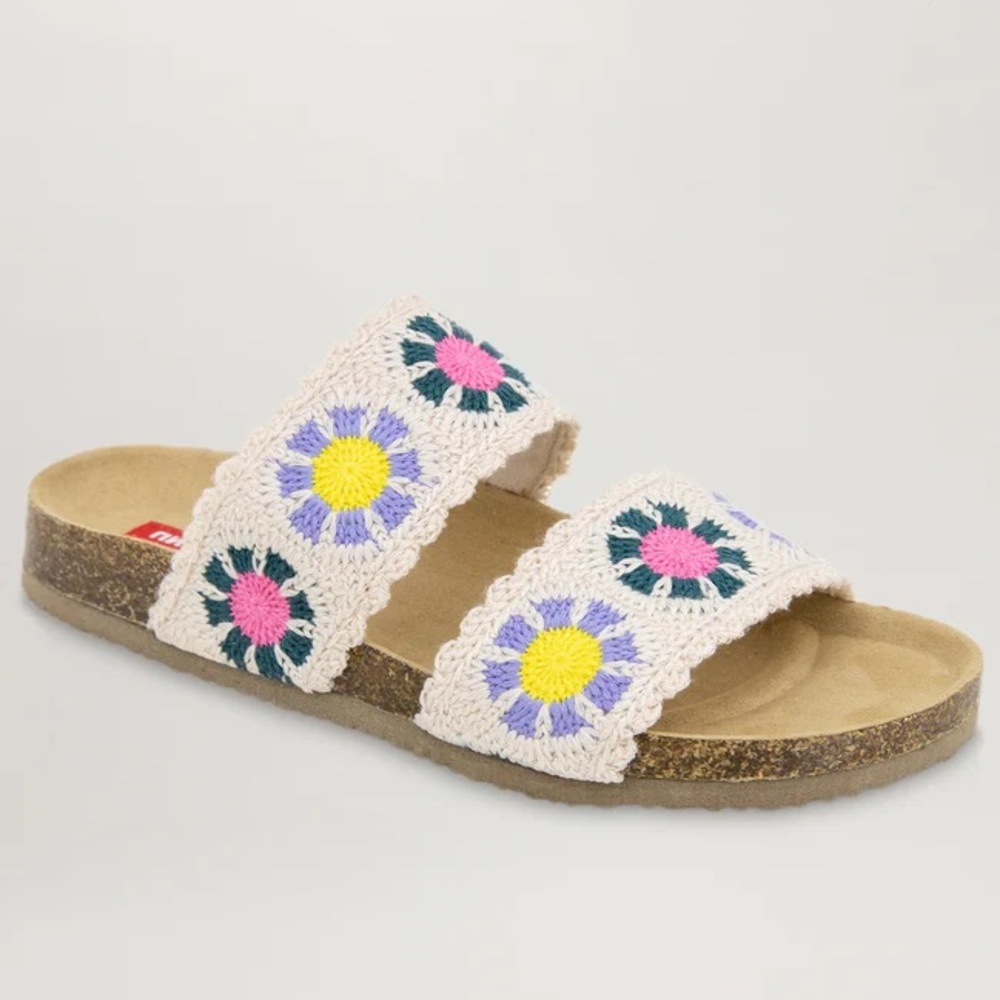 UNIONBAY Monica Ivory Crochet Slip-On Slide Sandals Size 11 NEW